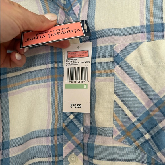 NWT Vineyard Vines Women’s flannel size 8 - Picture 6 of 6